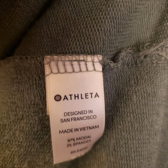 Athleta Light Sage Green Drape Front Lounge Cardigan Jacket Size S - Picture 11 of 11